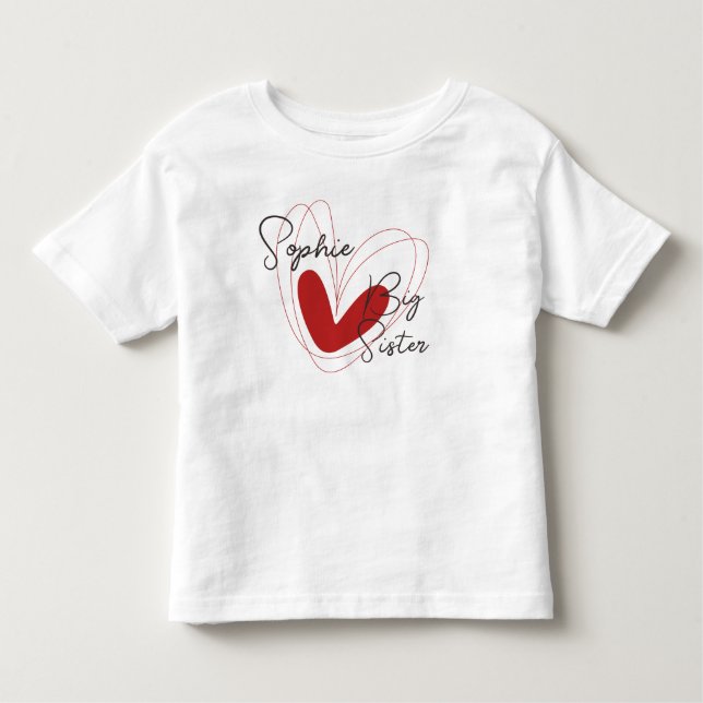 Camiseta Infantil Irmãos Fofos Nome Irmã Mais Velh (Frente)