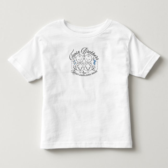 Camiseta Infantil Irmãos Gêmeos Bebês (Frente)