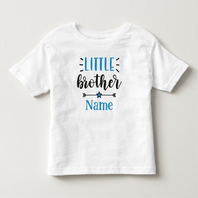 Camiseta Infantil Irmãozinho Nome Personalizado Fofo (Frente)