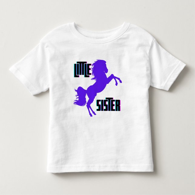 Camiseta Infantil Irmãzinha Pônei Roxo (Frente)