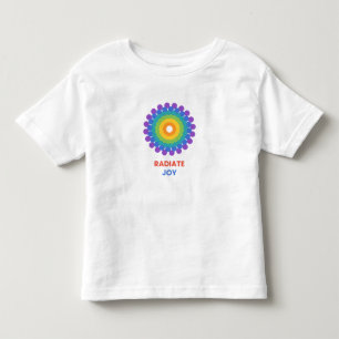 Camiseta Infantil Irradiar Alegria - Mandala Arco-Íris Explosão Sola