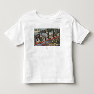 Camiseta Infantil Ishpeming, Michigan - grandes cenas da letra