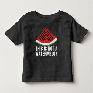 Camiseta Infantil Isto não é uma melancia - keffiyeh palestino