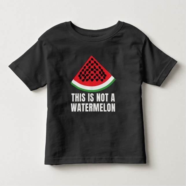 Camiseta Infantil Isto não é uma melancia - keffiyeh palestino (Frente)