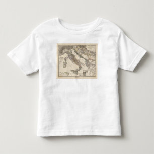 Camiseta Infantil Italia, cisalpina de Gallia, Sicilia, Sardinia