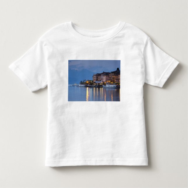 Camiseta Infantil Itália, Como Province, Bellagio. Vista de cidade, (Frente)