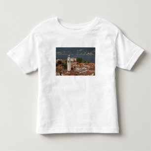 Camiseta Infantil Itália, Província de Como, Menaggio. Vista da cida