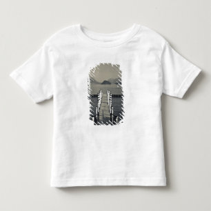 Camiseta Infantil Itália, Província de Como, Tremezzo. Pier do lago.