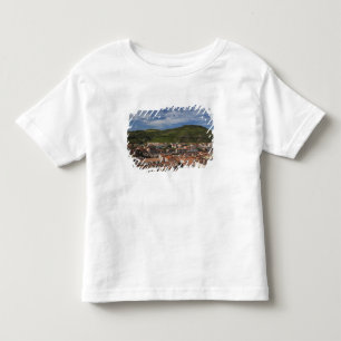 Camiseta Infantil Itália, Sardenha, Bosa. Vista urbana de Castello