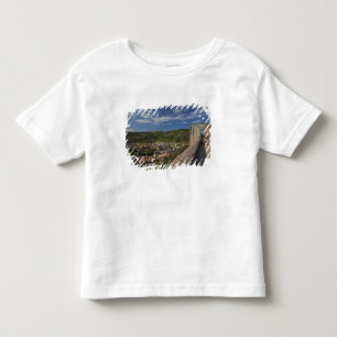 Camiseta Infantil Itália, Sardenha, Bosa. Vista urbana de Castello