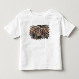 Camiseta Infantil Itália, Sardenha, Bosa. Vista urbana de Castello