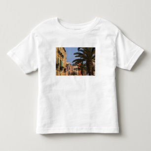 Camiseta Infantil Itália, Sardenha, Cagliari. Edifícios e palmeira