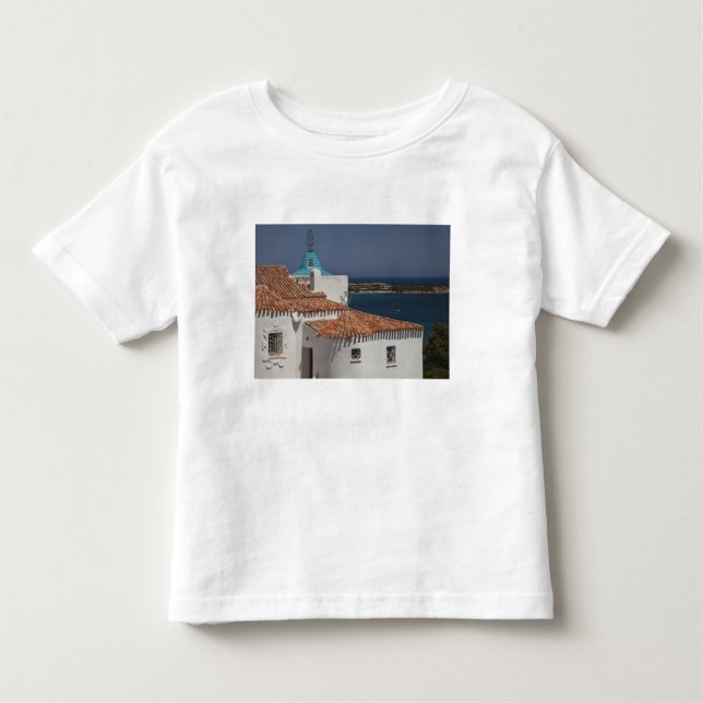 Camiseta Infantil Itália, Sardenha, Porto Cervo. Chiesa di Stella (Frente)