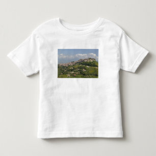Camiseta Infantil Itália, Sicília, Enna, Calascibetta, Vista da Ma