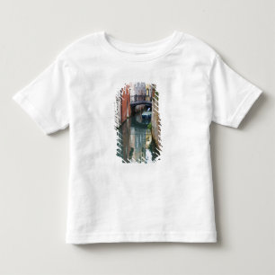 Camiseta Infantil Itália, Veneza, Reflexos e Pequena Ponte de