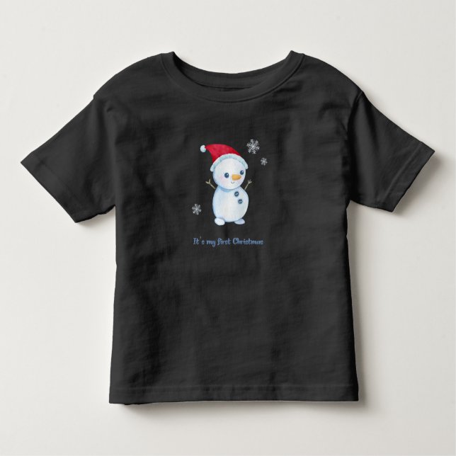 Camiseta Infantil Its My First Christmas Toddler T-Shirt (Frente)