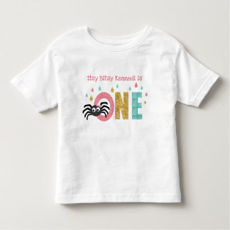 Camiseta Infantil Itsy Bitsy Spider First Birthday Custom T-shirt