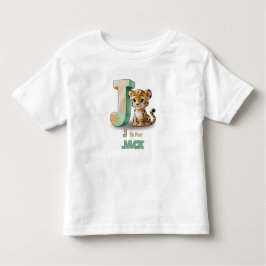 Camiseta Infantil J is for Jack – Personalized Toddler T-shirt