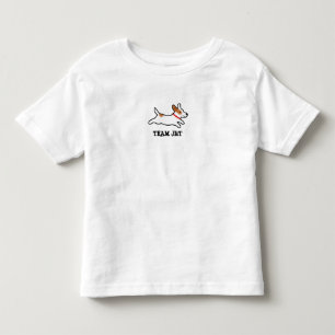 Camiseta Infantil Jack Russell Terrier Correndo com Texto Personaliz