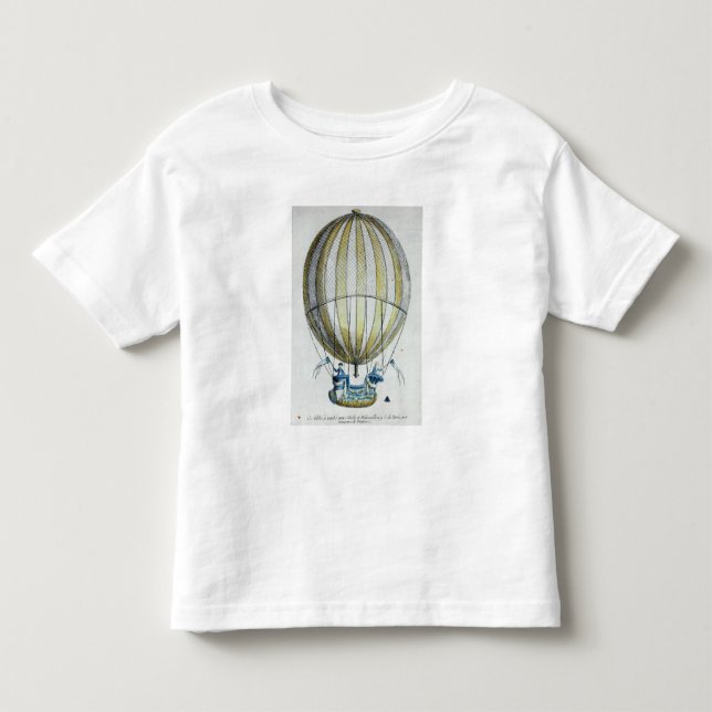 Camiseta Infantil Jacques Charles e balão de Nicholas Robert (Frente)
