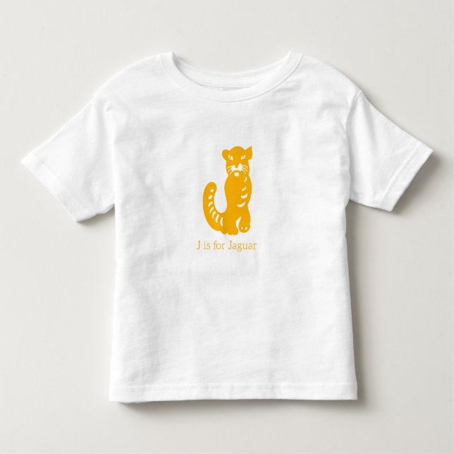 Camiseta Infantil Jaguar Animal Alphabet (Frente)