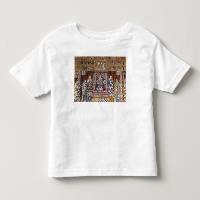 Camiseta Infantil James eu de Inglaterra na corte, (Frente)