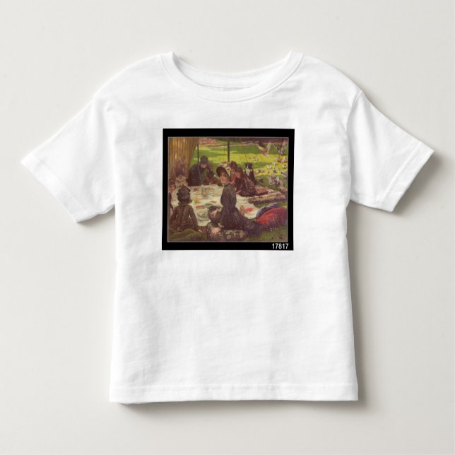 Camiseta Infantil James Tissot | o piquenique, c.1881-2 (Frente)