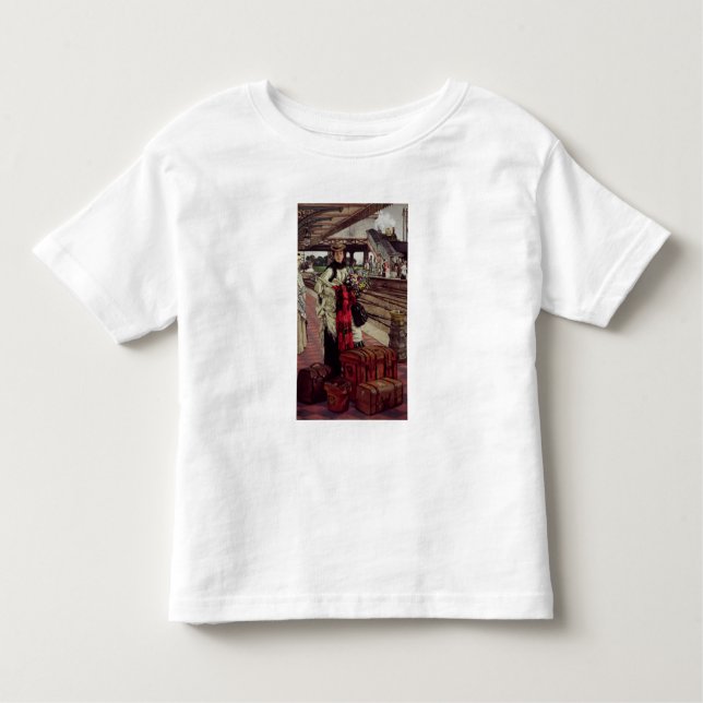Camiseta Infantil James Tissot | que esperam na estação (Frente)