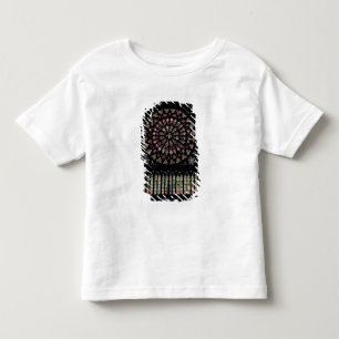 Camiseta Infantil Janela cor-de-rosa do transept sul que descreve o