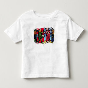 Camiseta Infantil Janela da catedral de Troyes que mostra o