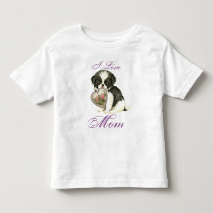 Camiseta Infantil Japonês Chin Heart Mãe