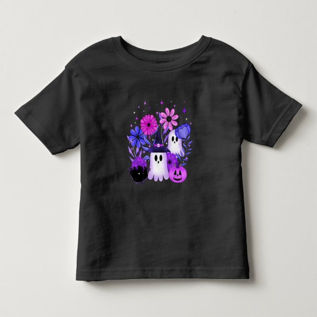 Camiseta Infantil Jardim Assustador à Meia-Noite (Frente)