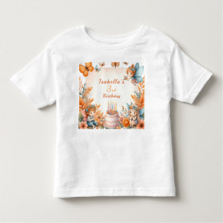 Camiseta Infantil Jardim de Leite Laranja Magial - Aniversário