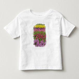 Camiseta Infantil Jardim de tulipas, narcisos e jacinto