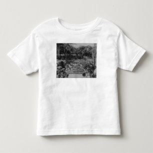 Camiseta Infantil Jardim de uma casa de campo suburbana