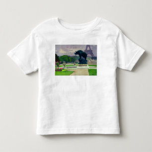 Camiseta Infantil Jardins e rinoceronte de Trocadero por Jacquemart