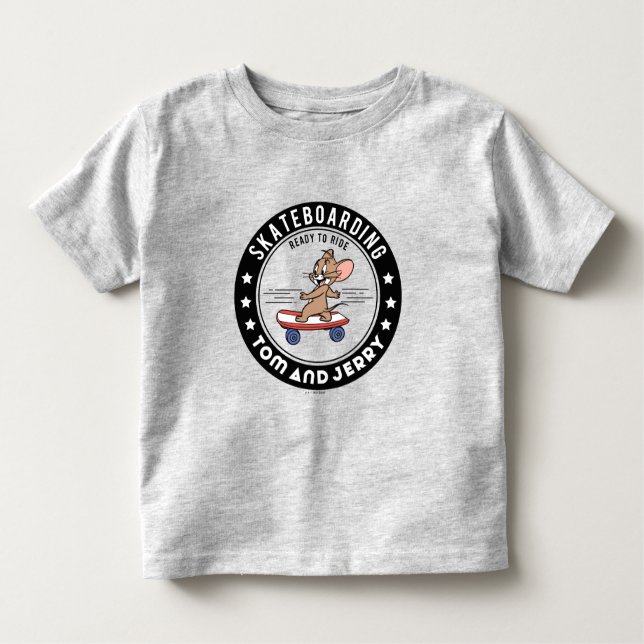 Camiseta Infantil Jerry Skateboard - Pronto Para Ir (Frente)