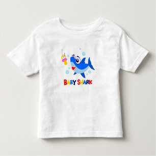 Camiseta Infantil Jérsei da multa da criança do tubarão do bebê