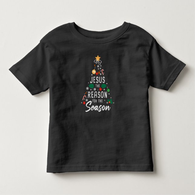 Camiseta Infantil Jesus A Razão Da Época - Fé De Natal (Frente)