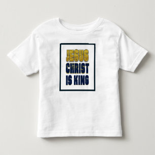 Camiseta Infantil Jesus Cristo é rei cristão