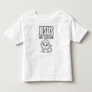 Camiseta Infantil Jesus é o rei me coloriu