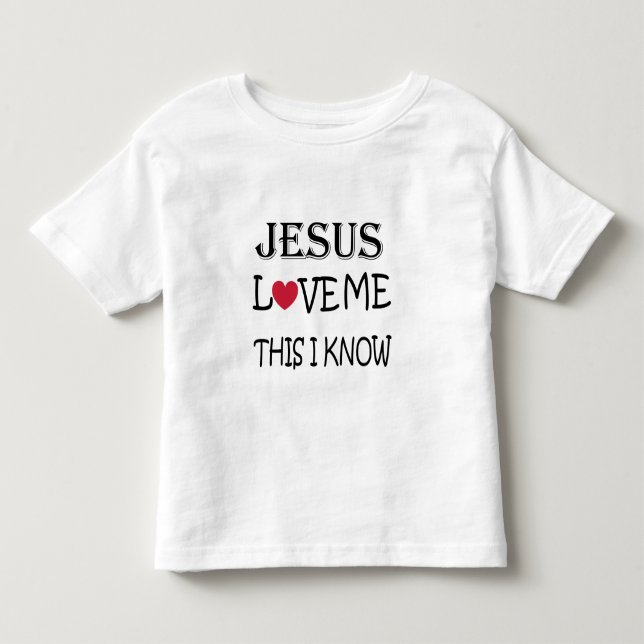 Camiseta Infantil Jesus me ama, eu sei (Frente)