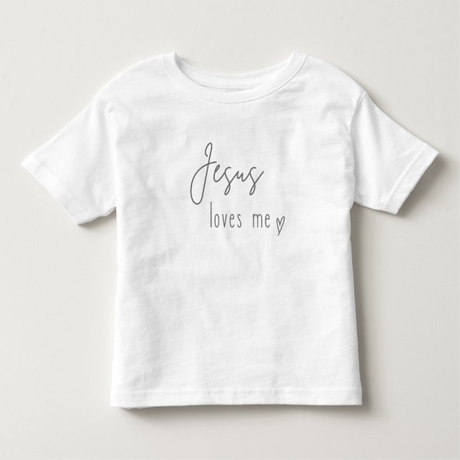 Camiseta Infantil Jesus me ama Toddler T-Shirt (Frente)