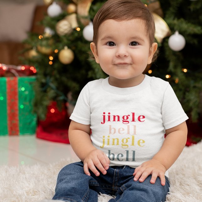 Camiseta Infantil Jingle Bell Bell Colorida Moderna (Criador carregado)