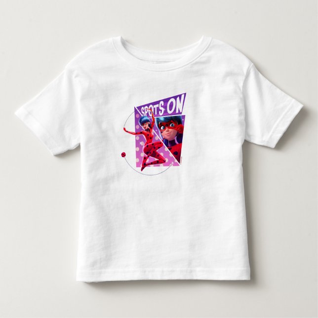 Camiseta Infantil Joaninha | Pontos em Gráfico Roxo (Frente)