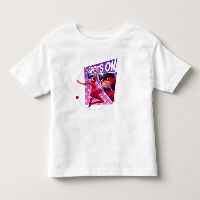 Camiseta Infantil Joaninha | Pontos No Gráfico Roxo (Frente)