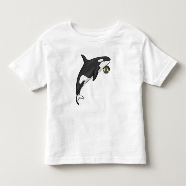 Camiseta Infantil Jogador de Andebol Orca (Frente)