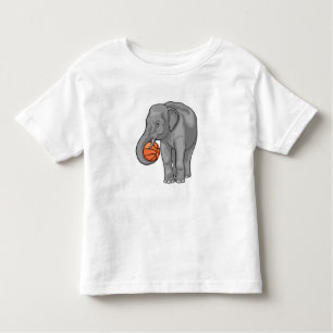 Camiseta Infantil Jogador de basquete de elefante