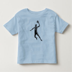 Camiseta Infantil Jogador de basquete Slam Dunk Dark Design