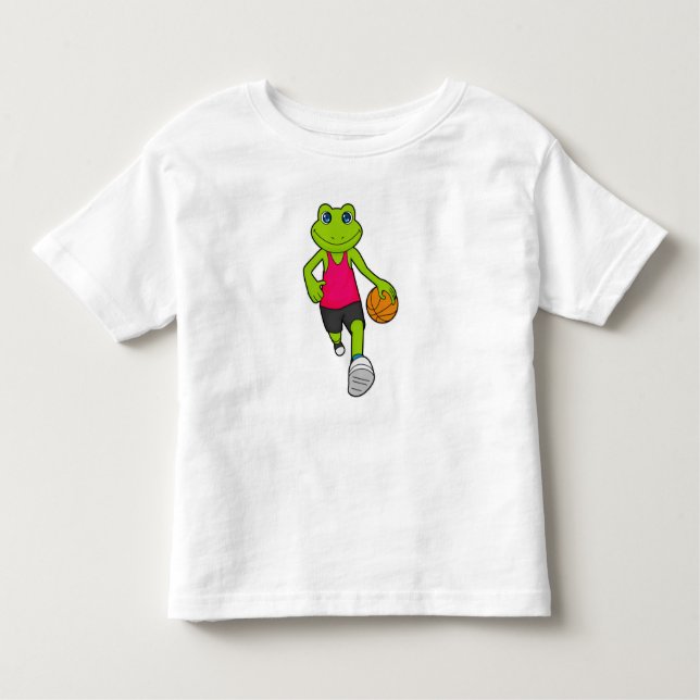 Camiseta Infantil Jogador de basquetebol sapo (Frente)
